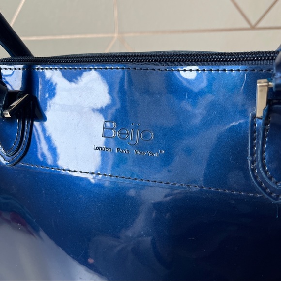Beijo Blue Patent Purse - Picture 2 of 11